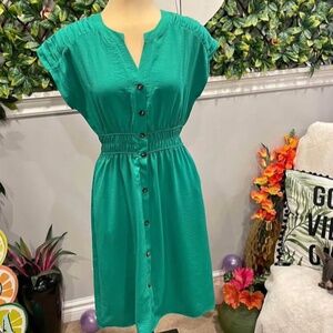 NEW! A true Classic, Monteau LA, green dress, size large!